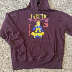 Naruto Shippuden Ichiraku Ramen Shop Hoodie Men's Large Maroon Ripple Junction